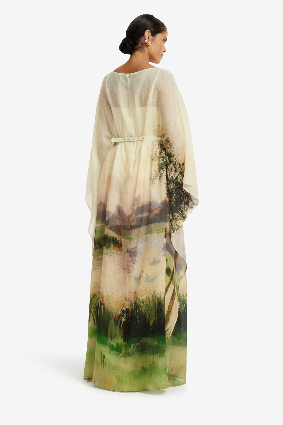 Willow Kaftan Maxi Dress - Serene Print Dress Maxi