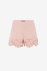 Elle Applique Tweed Shorts - Dusty Pink Shorts