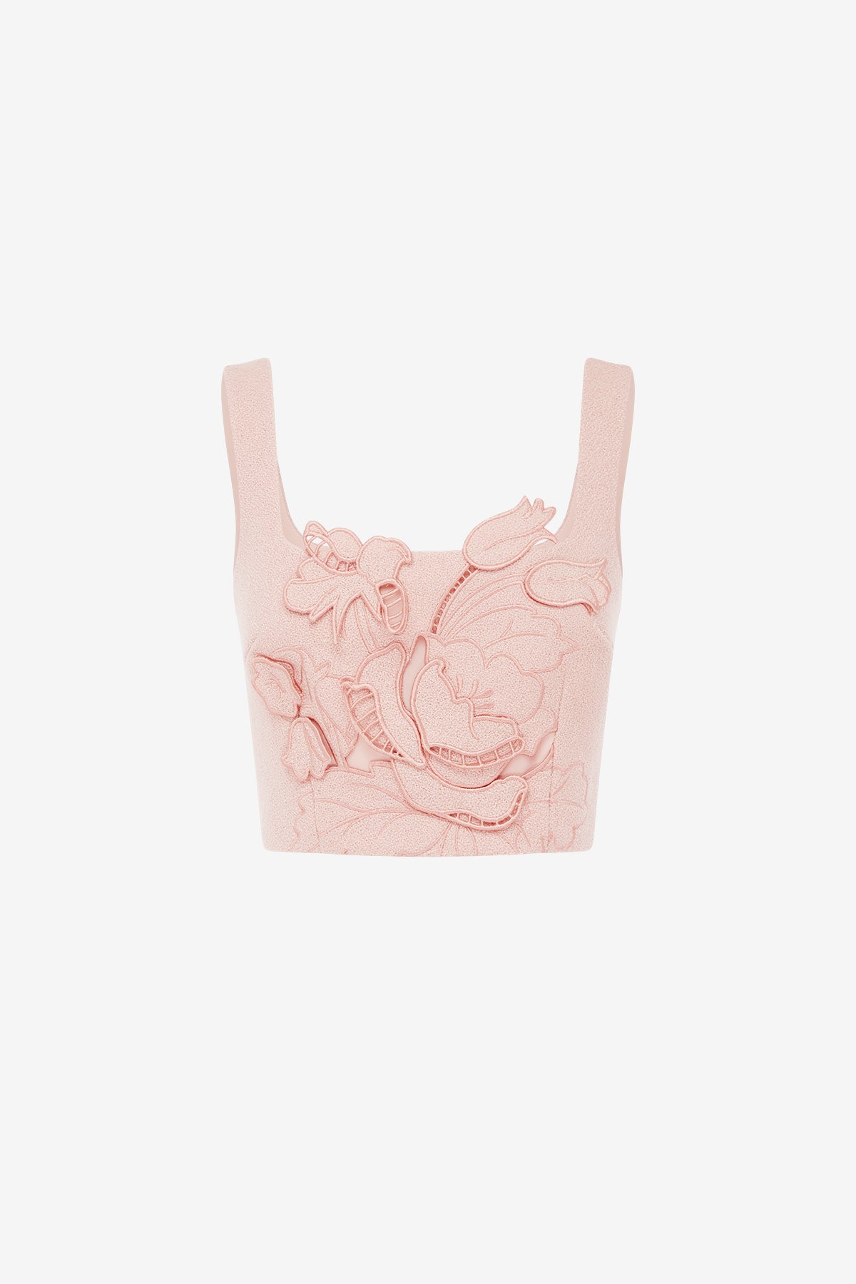 Vivian Appliqué Tweed Crop Top - Dusty Pink – LEO LIN