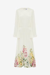 Kinsley Maxi Dress - Snapdragon Print in Snow Dress Maxi