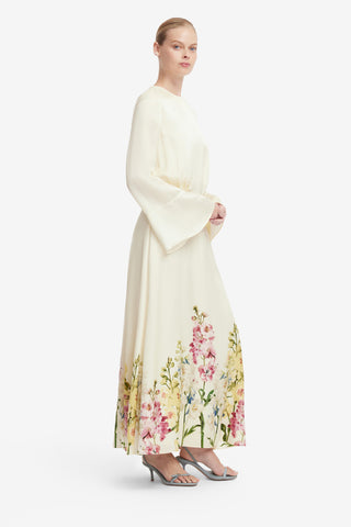 Kinsley Maxi Dress - Snapdragon Print in Snow Dress Maxi