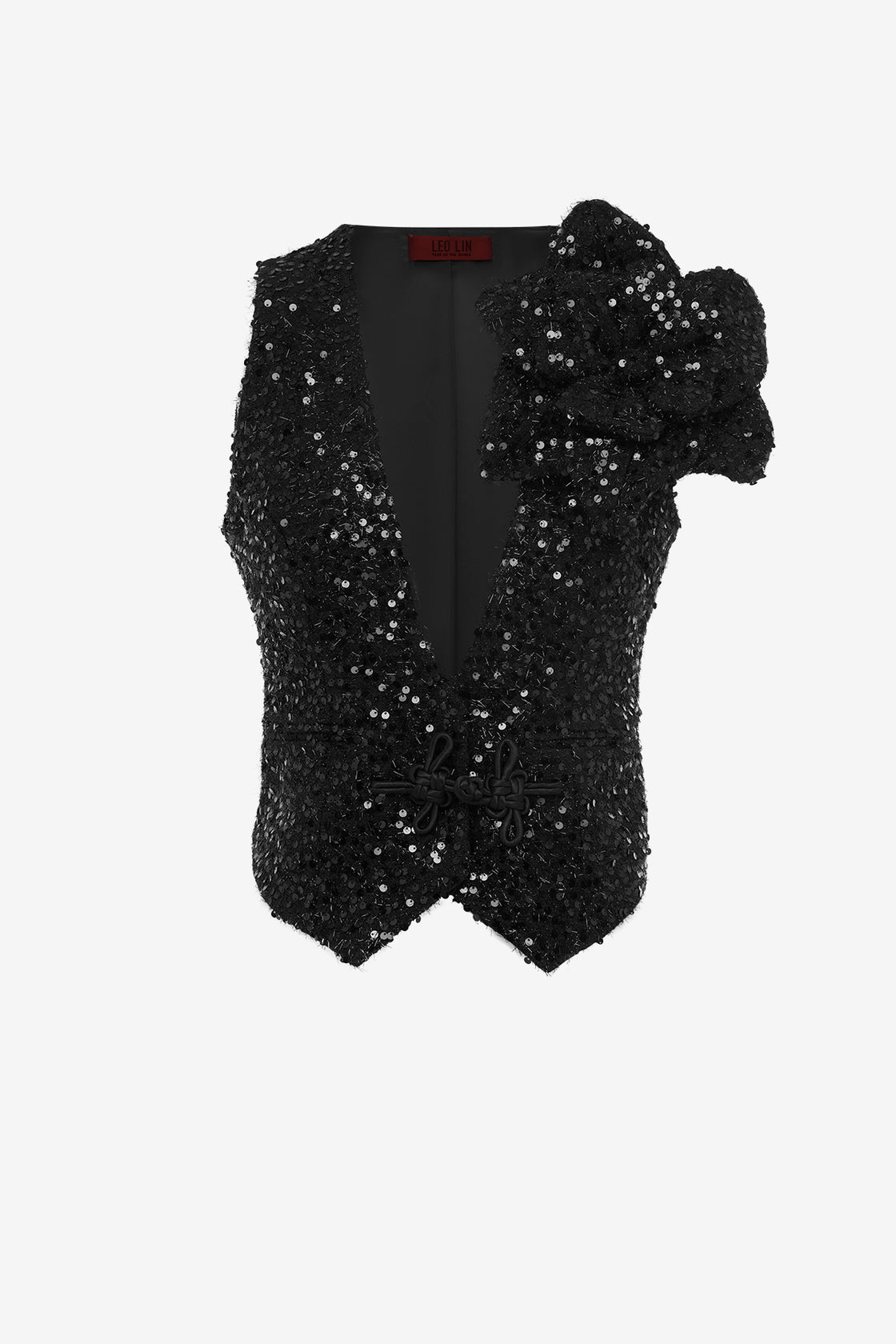 Exclusive LEO LIN Anna-May Sequin Vest - Onyx