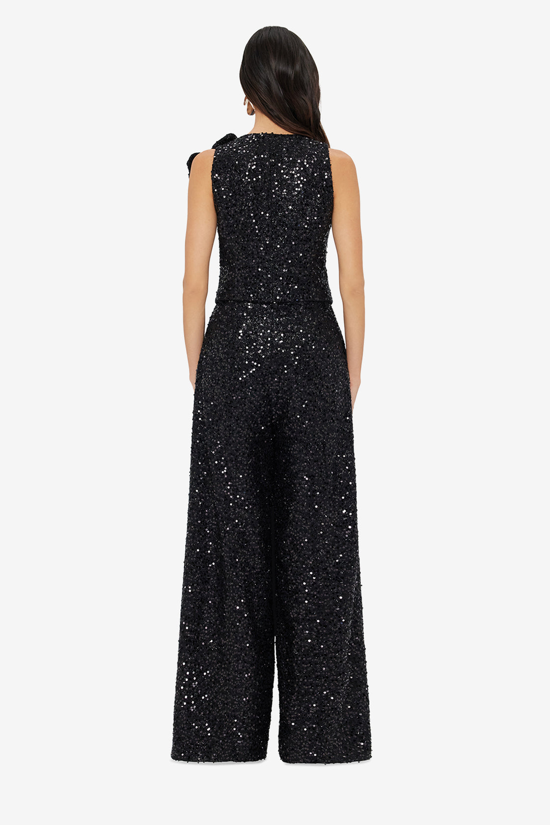 Exclusive LEO LIN Anna-May Sequin Vest - Onyx