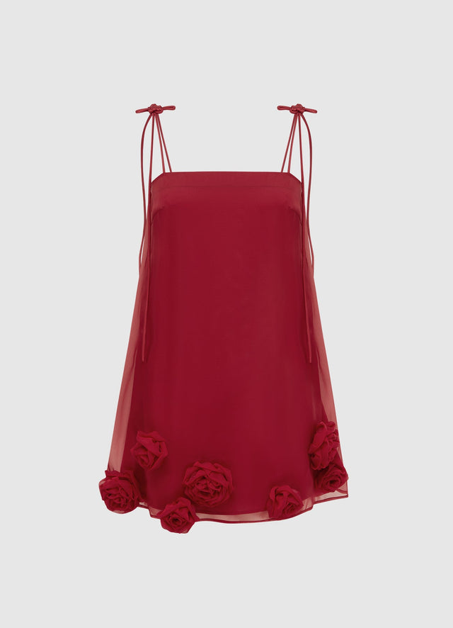 Exclusive Leo Lin Xuan Rose Top in Garnet