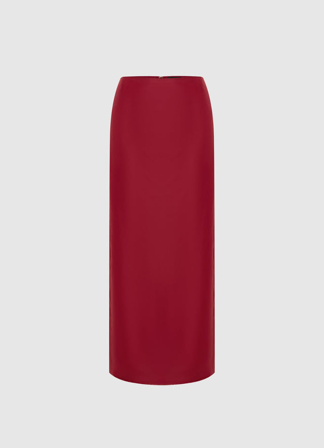 Exclusive Leo Lin Jing Maxi Skirt in Garnet