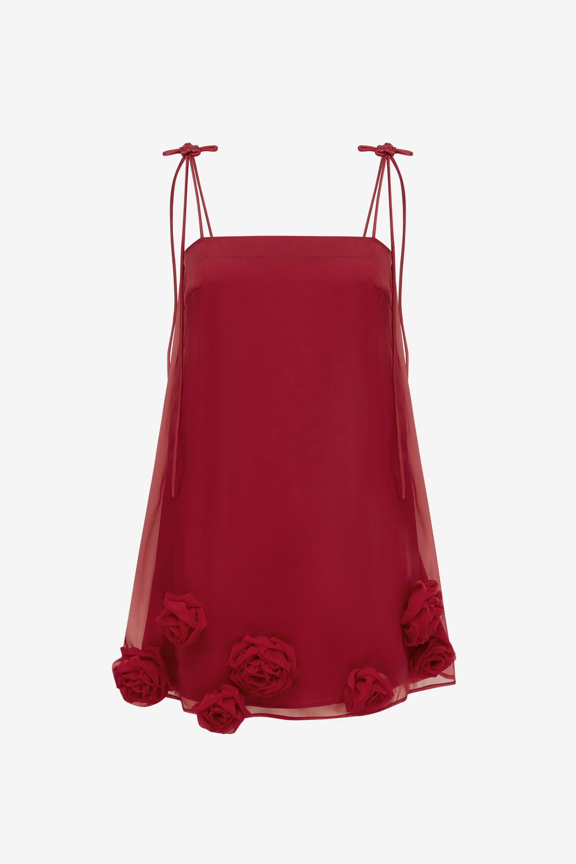 Exclusive LEO LIN Xuan Rose Top - Garnet