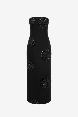 Exclusive LEO LIN Rayna Embellished Bustier Maxi Dress - Onyx