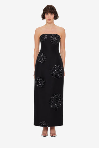 Exclusive LEO LIN Rayna Embellished Bustier Maxi Dress - Onyx