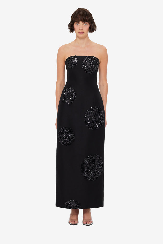 Exclusive LEO LIN Rayna Embellished Bustier Maxi Dress - Onyx