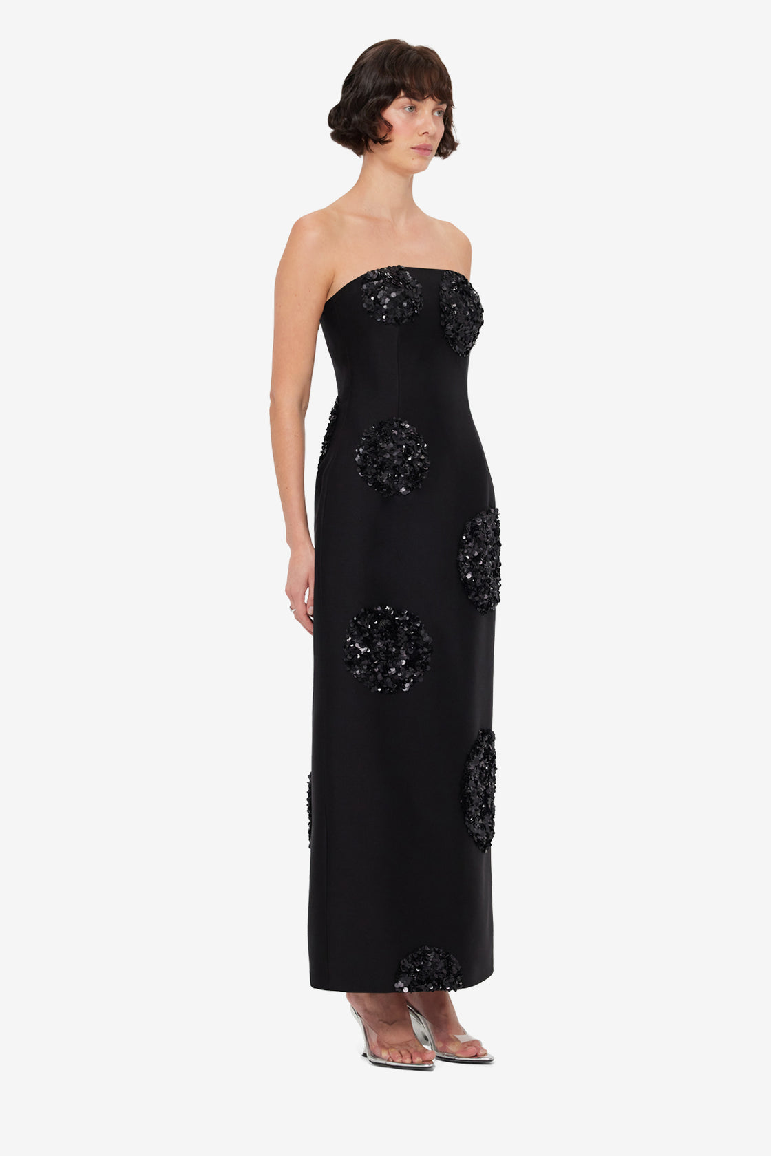 Exclusive LEO LIN Rayna Embellished Bustier Maxi Dress - Onyx