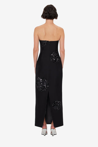 Exclusive LEO LIN Rayna Embellished Bustier Maxi Dress - Onyx