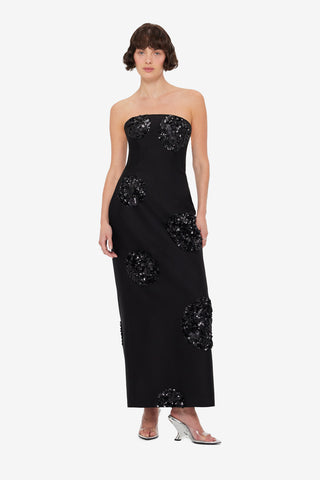 Exclusive LEO LIN Rayna Embellished Bustier Maxi Dress - Onyx