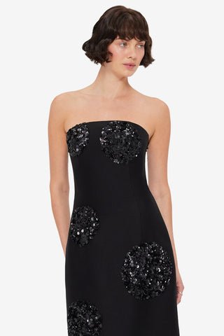 Exclusive LEO LIN Rayna Embellished Bustier Maxi Dress - Onyx