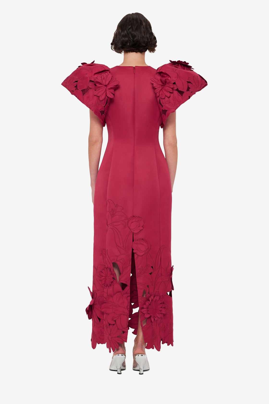 Exclusive LEO LIN Lucinda Appliqué Maxi Dress - Garnet
