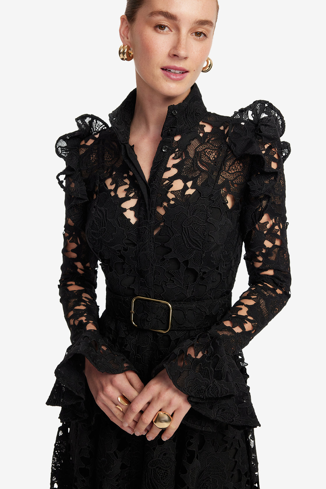 Aliyah Lace Butterfly Sleeve Midi Dress - Ebony | LEO LIN Official Website Aliyah Lace Butterfly Sleeve Midi Dress - Ebony | LEO LIN Official Website