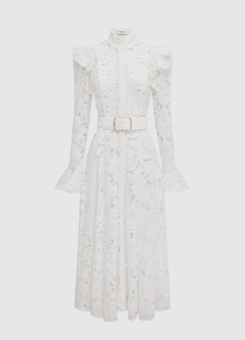 Aliyah Lace Butterfly Sleeve Midi