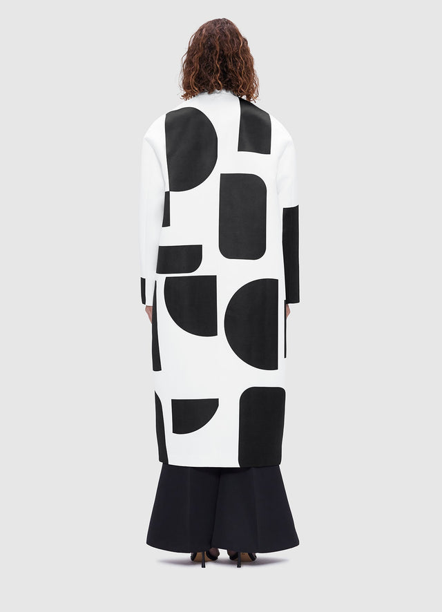 Exclusive Leo Lin Zina Cocoon Coat - Geo Print