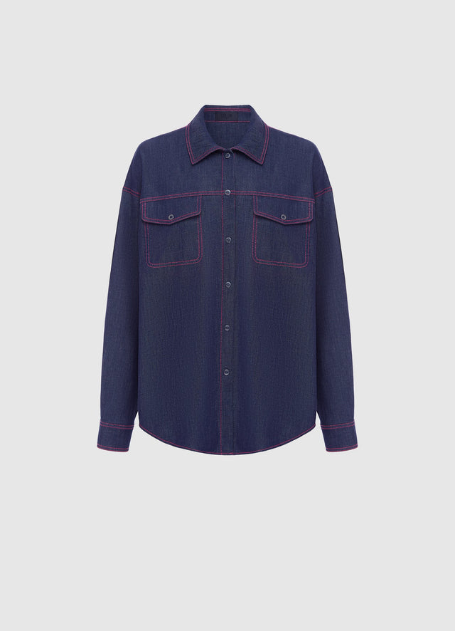 Exclusive Leo Lin Dione Denim Shirt - Indigo