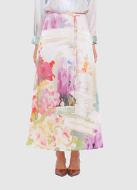 Exclusive Leo Lin Macey Midi Skirt - Jardin Print