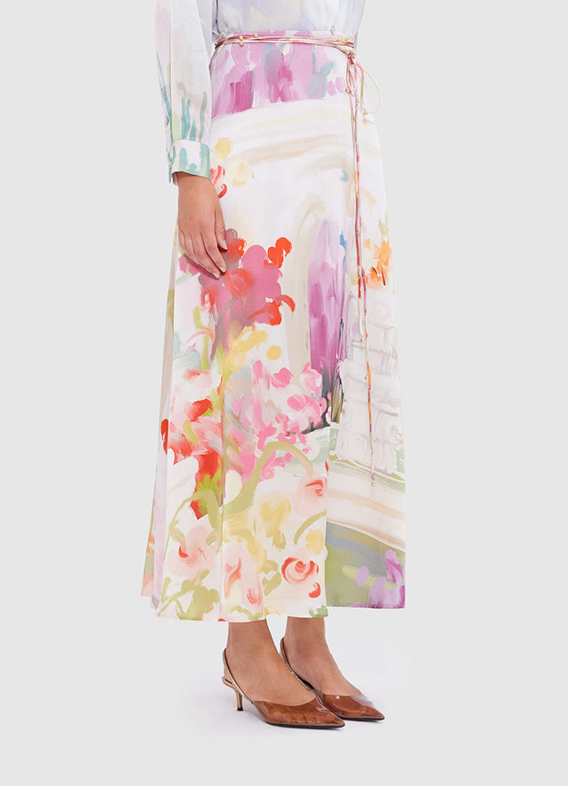 Exclusive Leo Lin Macey Midi Skirt - Jardin Print