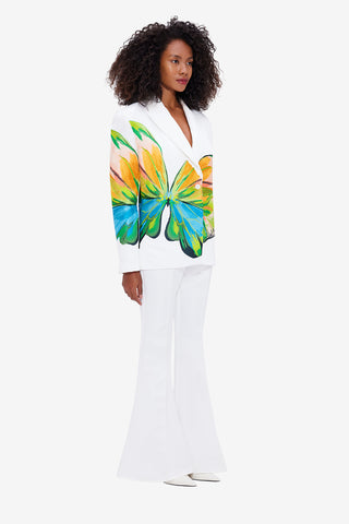 Exclusive LEO LIN Maya Flared Pants - Snow