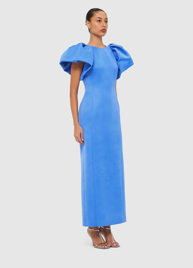 Exclusive Leo Lin Lucinda Maxi Dress - Steel Blue