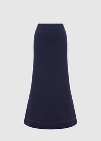 Exclusive Leo Lin Roxanne Denim Maxi Skirt - Indigo