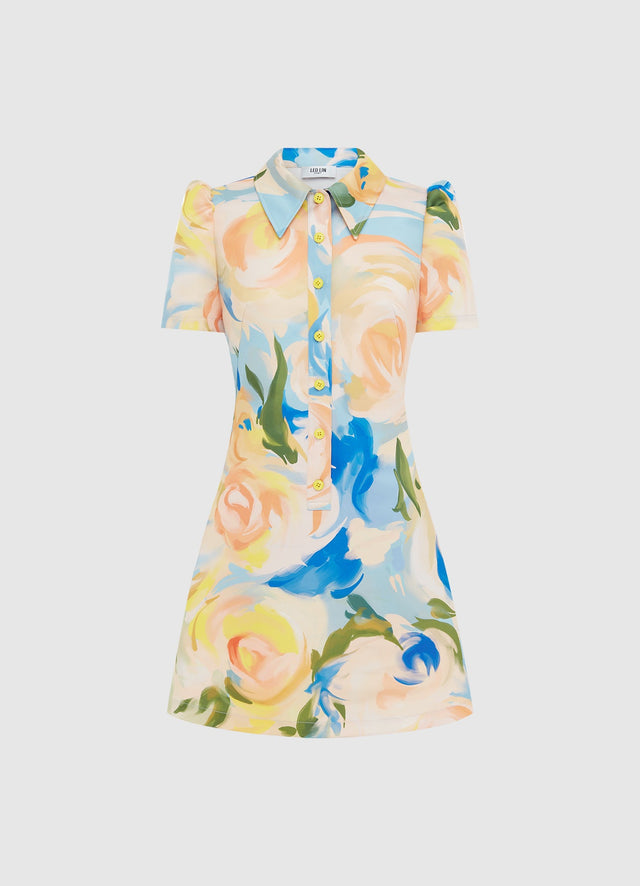 Exclusive Leo Lin Brooke Mini Dress - Bouquet Print