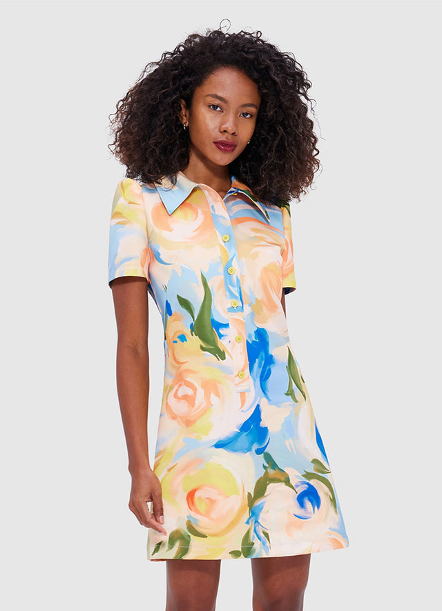 Exclusive Leo Lin Brooke Mini Dress - Bouquet Print