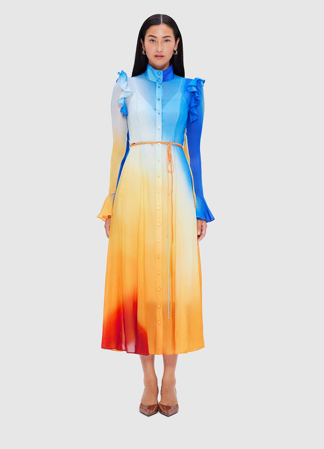 Exclusive Leo Lin Katrina Butterfly Sleeve Midi Dress - Enigma