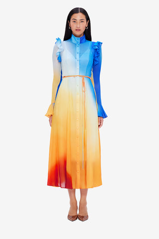 Exclusive LEO LIN Katrina Butterfly Sleeve Midi Dress - Enigma