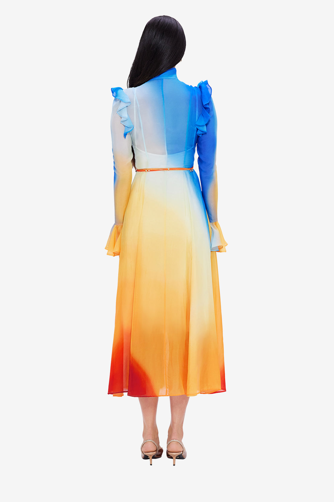 Exclusive LEO LIN Katrina Butterfly Sleeve Midi Dress - Enigma