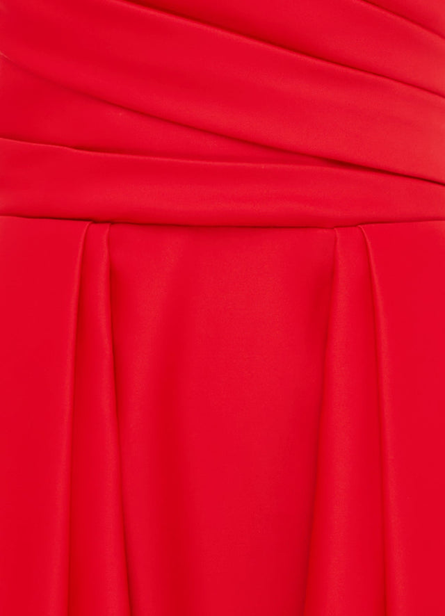 Exclusive Leo Lin Jessica Bustier Gown - Red