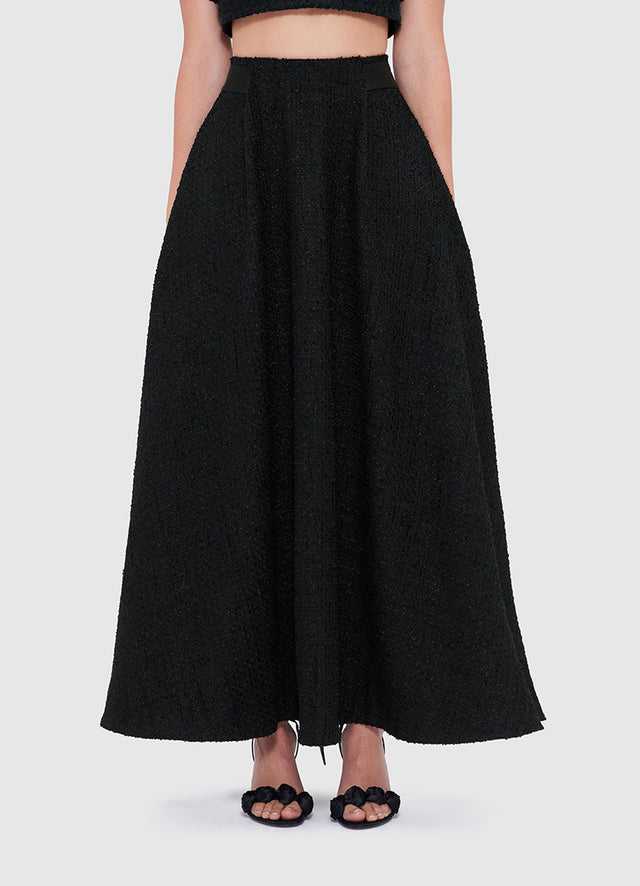 Exclusive Leo Lin Rafaela Tweed Maxi Skirt - Ebony