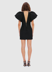 Exclusive Leo Lin Dana Tweed Mini Dress - Ebony