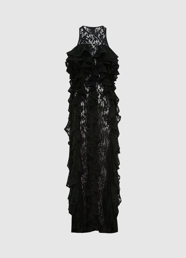 Exclusive Leo Lin Lori Lace Maxi Dress - Ebony