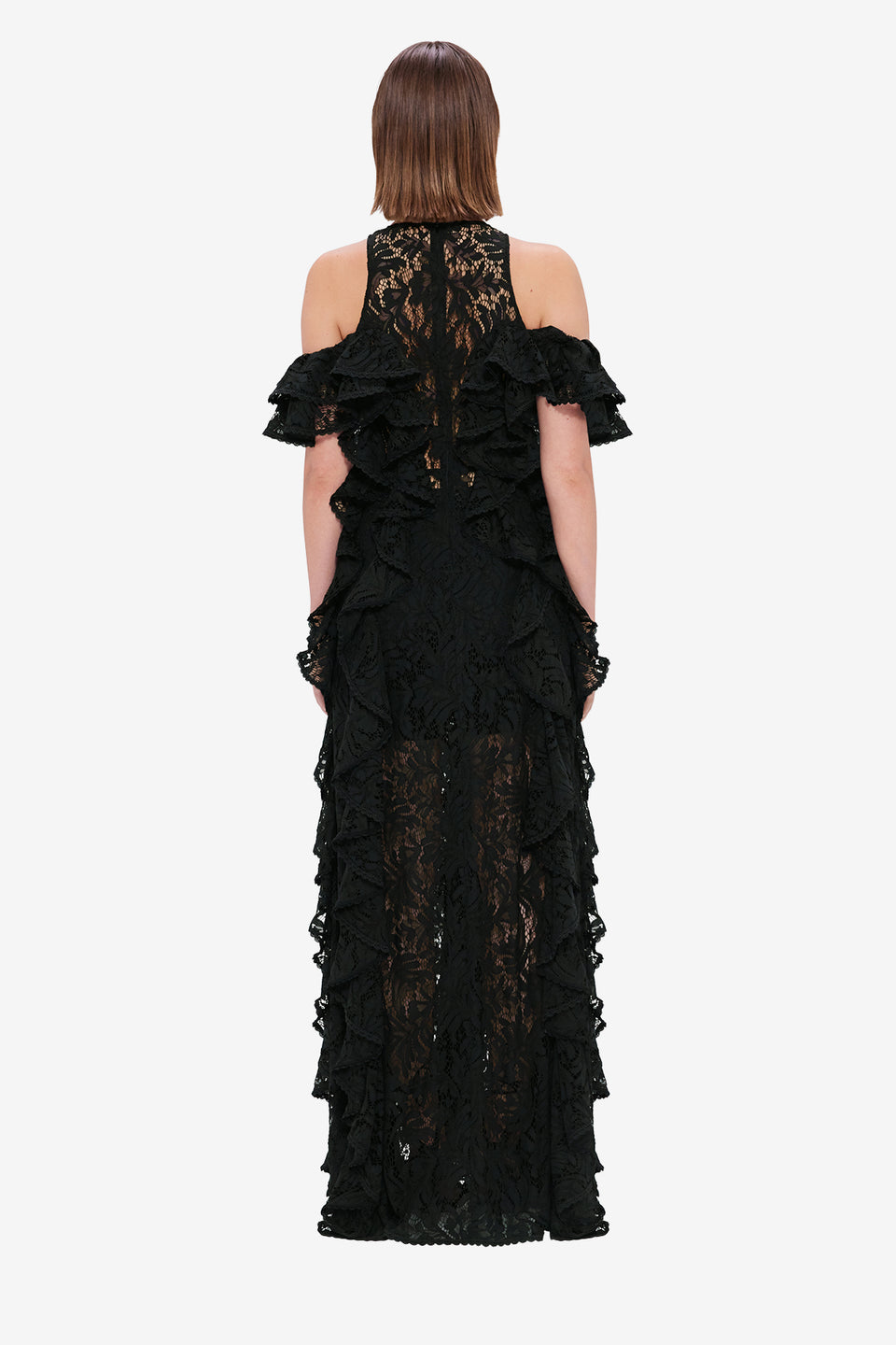 Exclusive LEO LIN Lori Lace Maxi Dress - Ebony