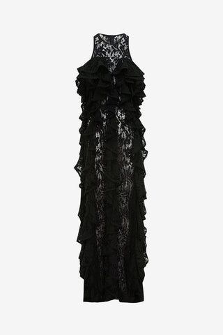 Exclusive LEO LIN Lori Lace Maxi Dress - Ebony