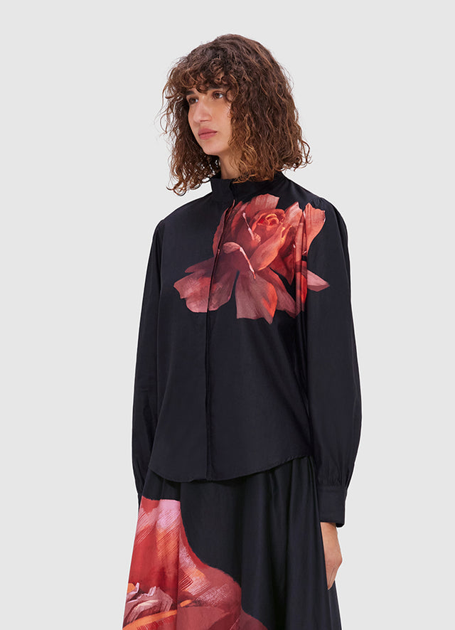 Exclusive Leo Lin Alma Blouse - Rose Print