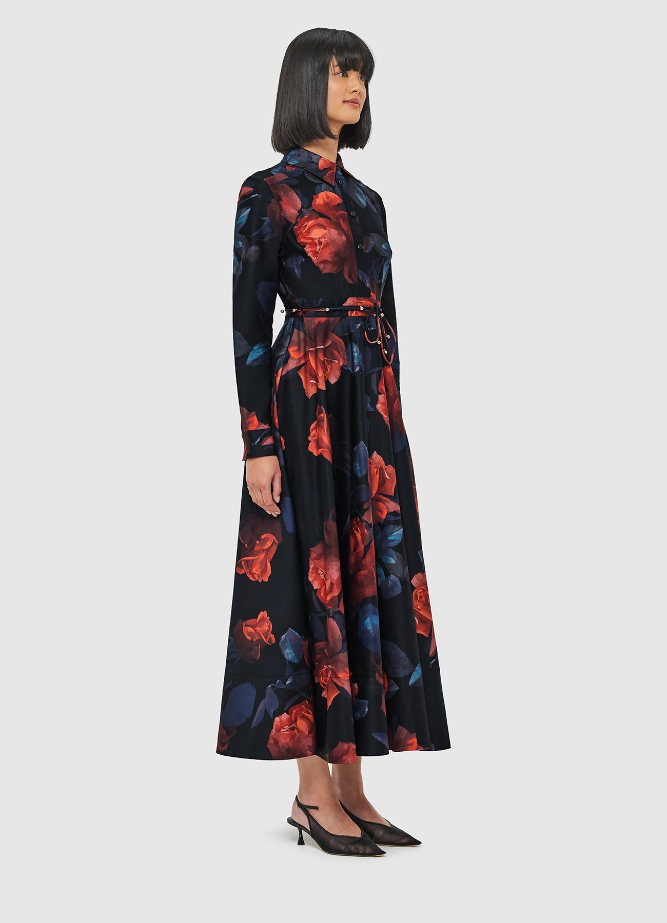Midi dress with lace and t-shirt Woman, Black | TWINSET Milano