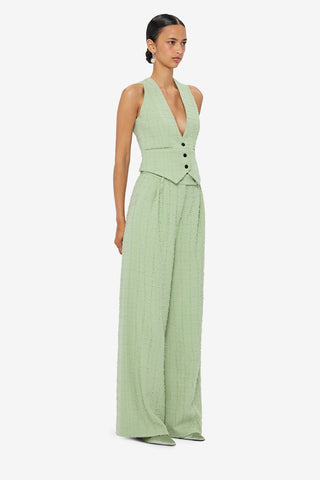 Anna-May Tweed Vest - Caledon Green