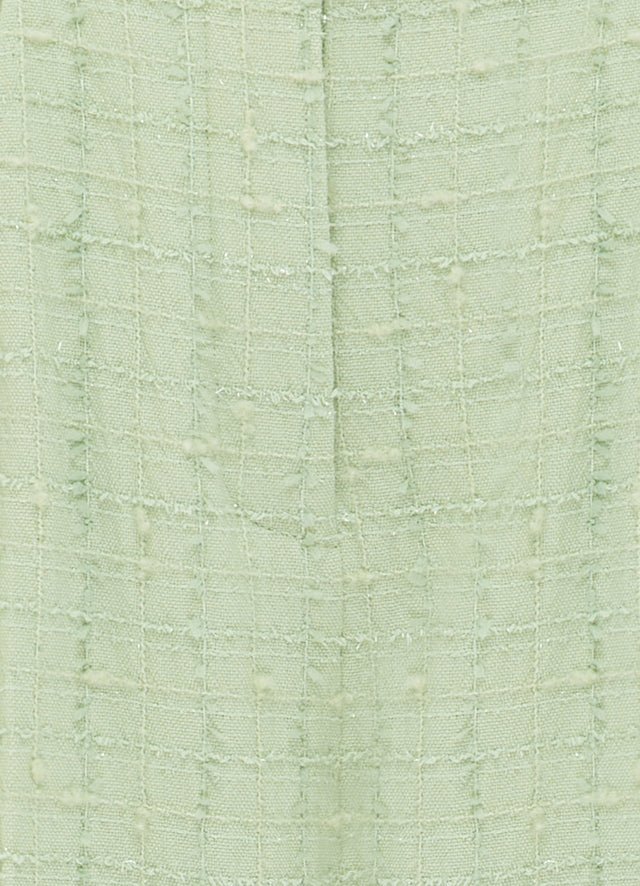 Exclusive LEO LIN Elisha Tweed Wide Leg Pants - Caledon Green