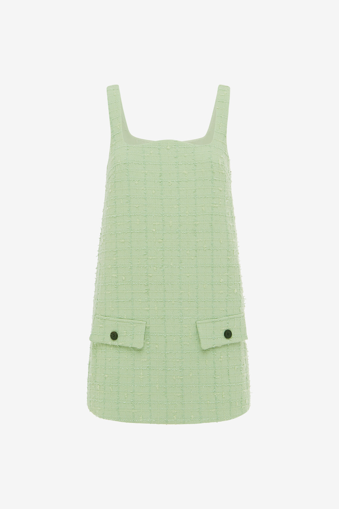 Exclusive LEO LIN Kira Tweed Mini Dress - Caledon Green