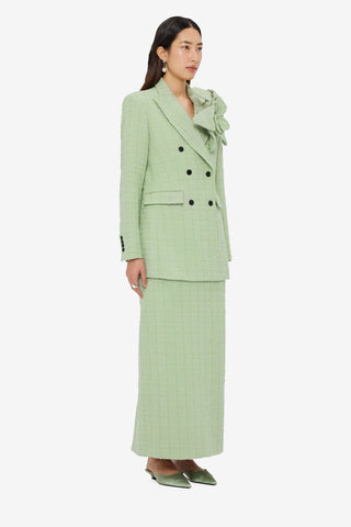 Jazlyn Tweed Blazer - Caledon Green