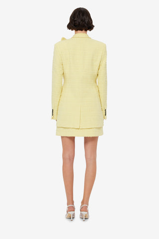 Jazlyn Tweed Blazer - Sorbet Yellow