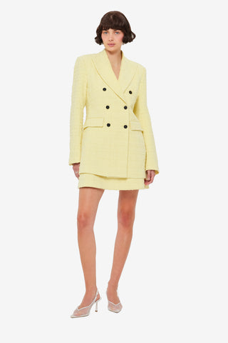 Jazlyn Tweed Blazer - Sorbet Yellow