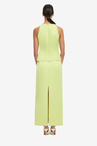 Olivia Petal Maxi Skirt - Chartreuse
