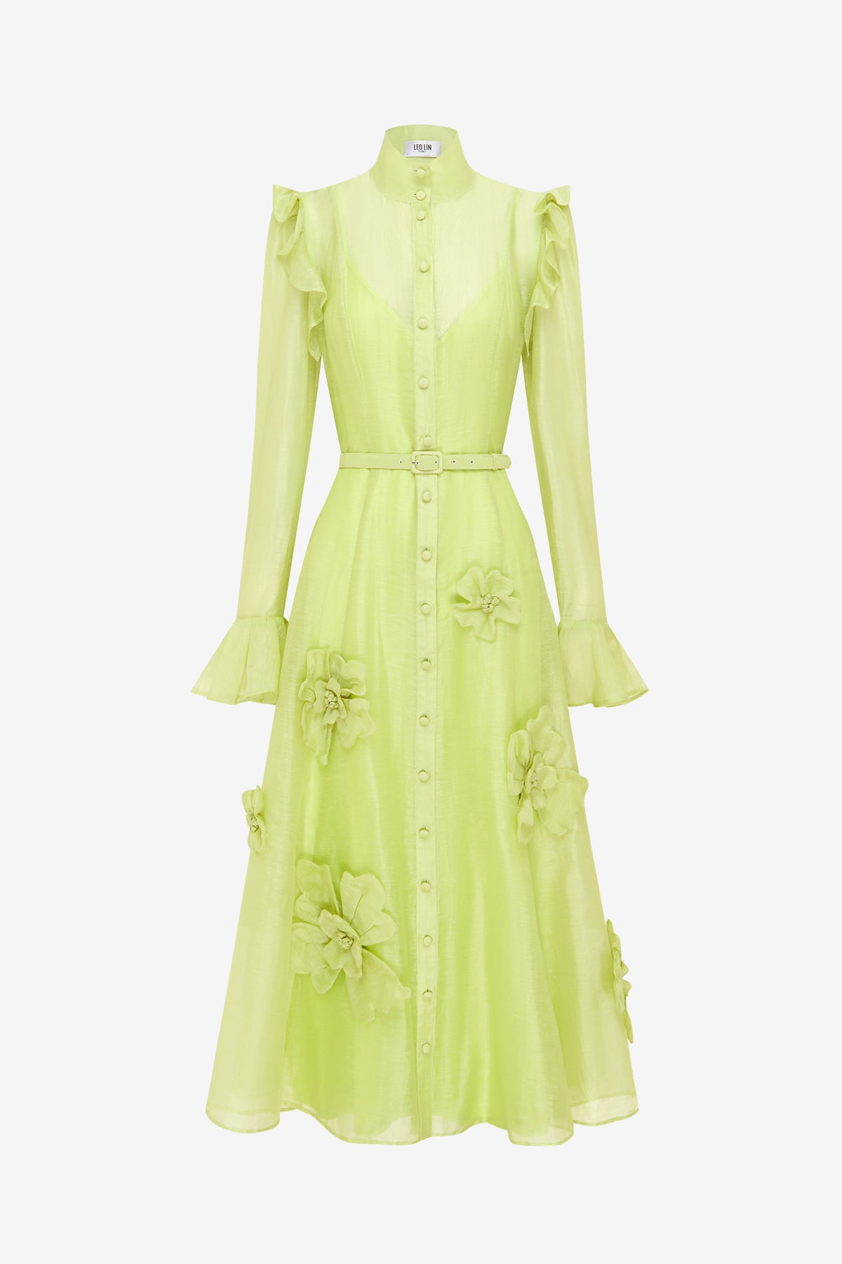 【Leo Lin】Petal Butterfly Sleeve Midi Dress Katrina Petal Butterfly Sleeve Midi Dress - Chartreuse – LEO LIN