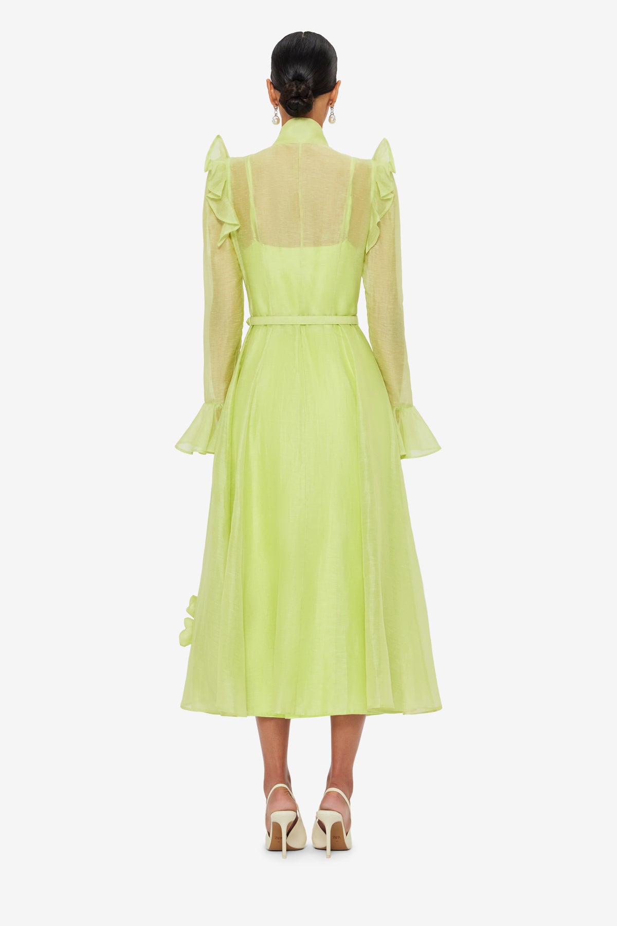 【Leo Lin】Petal Butterfly Sleeve Midi Dress Katrina Petal Butterfly Sleeve Midi Dress - Chartreuse – LEO LIN