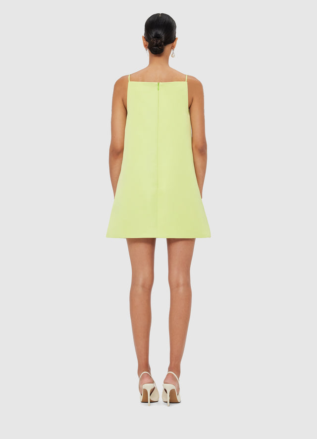 Exclusive LEO LIN Leia Petal Mini Dress - Chartreuse